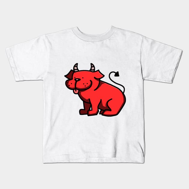 Demon Puppy Kids T-Shirt by dr.eren985@gmail.com